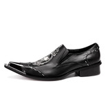 Christia Bella New Black Men Handmade Loafers with Dragon Embroidery USA Style Fashion Party and Banquet Men's Flat Plus Size 47