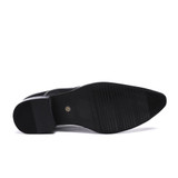 Christia Bella Men's Flats Fashion Brand Designer Dress Shoes Black and White Chain Casual Shoes for Men Wedding and Party Shoes