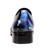 Christia Bella Designer Print Wedding Prom Formal Men Dress Shoes Plus Size Pointed Toe Leather Business Shoes Men Flats Slip On