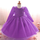 Christening Elegant Princess Wedding Dress for Girls Clothes Girl Dresses Winter Children Clothing Pageant Kids Girl Paty Dress
