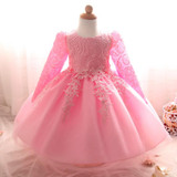 Christening Elegant Princess Wedding Dress for Girls Clothes Girl Dresses Winter Children Clothing Pageant Kids Girl Paty Dress