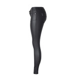ChoosyVirgo Black woman PU Leather Skinny Pants Female sexy low waist Faux Leather Trousers pencil pants
