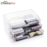 CHOICEFUN Office Container Storage Box 3 Drawers Acrylic Plastic Office Desk Organizer SF-1005-1