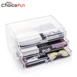 CHOICEFUN Office Container Storage Box 3 Drawers Acrylic Plastic Office Desk Organizer SF-1005-1