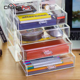 CHOICEFUN Best Selling Office Large Jewelry Box 5 Drawers Acrylic Cosmetic Organizer Glossy Makeup Organizer Drawers SF-1549-6