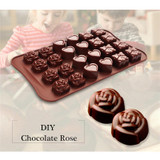 Chocolate Mold Cute Lovely Rose Silicone Fondant Cake Chocolate Mold Kitchen Sugarcraft &amp; Chocolate Molds DIY Chocolate Moulds
