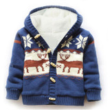 Baby snow wear coat Thick Climbing Clothes Newborn Boys Girls Warm sweater Jacket winter Christmas Deer Hooded Outwear