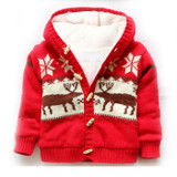 Baby snow wear coat Thick Climbing Clothes Newborn Boys Girls Warm sweater Jacket winter Christmas Deer Hooded Outwear
