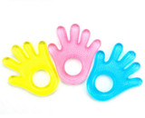 Baby Silicone Teether Water Filled Plam Shape Baby Teethers Food Safe Silicone Children Kids Teethers