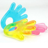 Baby Silicone Teether Water Filled Plam Shape Baby Teethers Food Safe Silicone Children Kids Teethers
