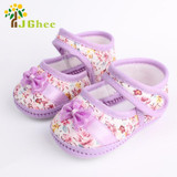Baby Shoes Toddler pre-walker girls shoes Flowers bow Newborn 11cm 12cm 13cm Spring/Autumn soft sole Infant Baby Shoes