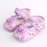 Baby Shoes Toddler pre-walker girls shoes Flowers bow Newborn 11cm 12cm 13cm Spring/Autumn soft sole Infant Baby Shoes