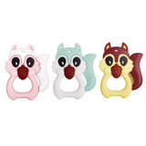 Baby Safety Silicon Squirrel Teether Toys Food Grade Strengthening Tooth Training Baby Dental Care Cartoon Baby Teething Toys
