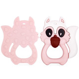 Baby Safety Silicon Squirrel Teether Toys Food Grade Strengthening Tooth Training Baby Dental Care Cartoon Baby Teething Toys