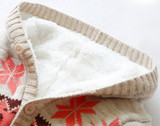 Baby Rompers Winter Thick Climbing Clothes Newborn Boys Girls Warm Romper Knitted Sweater Christmas Deer Hooded Outwear CL0491
