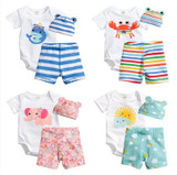 Baby Rompers Summer Baby Girl Clothing Set Cotton Short Sleeve Baby Boy Clothes Newborn Baby Rompers Roupas Bebe Kid Jumpsuit