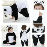 Baby Rompers New born baby girls boys clothes 2017 Cartoon Panda warm winter animal Pajamas roupas de bebe recem nascido