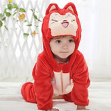 Baby rompers hello kitty girls clothes new born baby Cartoon pajamas warm winter animal Pajamas roupas de bebe recem nascido YJY