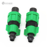 MUCIAKIE 2PCS By-pass Adaptors with Double Locks DN16 Connector for Drip Tape &amp; PE PVC Pipe Garden Irrigation Fittings