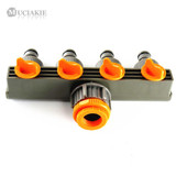 MUCIAKIE 1'' to 3/4'' to 1/2'' Female Thread 4 Way Hose Splitters for Automatic Watering Pipe Linker Timer Garden Irrigation