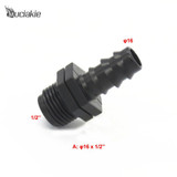 MUCIAKIE 1 piece 1/2'' (3/4'') Male Thread to 16mm (20mm, 25mm) PE Pipe By-pass Connector Garden Watering Fitting for Irrigation