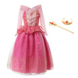 MUABABY Princess Summer Dresses Girls Sleeping Beauty Aurora Cosplay Costume Kids Halloween Birthday Party Tutu Dresses Fantasy