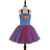 MUABABY Girls Wonder Woman Tutu Dress Kids Cosplay Costume Baby Dress Up Party Supply Girl Superhero Halloween Birthday Gift