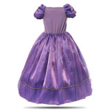 MUABABY Girls Princess Rapunzel Dress Costume Children Deluxe Tangled Dress up Clothing Kids Girl Part Dress Halloween Birthday