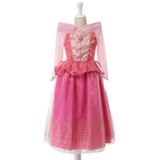 MUABABY Girls Dresses Sleeping Beauty Costume Long Sleeve Aurora Cosplay Party Dancing Tulle Dress Children Kids Summer Clothing