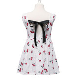 MUABABY 2-7T Girl Dress Baby Kids Summer Flower Cherry Backless Sundress Girl Cotton Sleeveless Princess Beach Casual Dresses