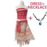 MUABABY Beach Summer Moana Dress Girls Adventure Outfit Moana Costumes Dresses Kids Party Princess Cosplay Children Fantasy