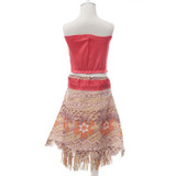 MUABABY Beach Summer Moana Dress Girls Adventure Outfit Moana Costumes Dresses Kids Party Princess Cosplay Children Fantasy