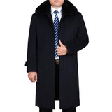 Mu Yuan Yang X-Long Men' s Wool Blend Coats Winter Business Casual Wool Coat Men Jacket Plus Size XXXL XXXXL Cashmere Clothing