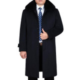 Mu Yuan Yang X-Long Men' s Wool Blend Coats Winter Business Casual Wool Coat Men Jacket Plus Size XXXL XXXXL Cashmere Clothing
