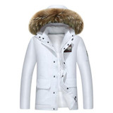 Mu Yuan Yang New Arrivals White Duck Down Jackets For Male White Coat Overcoat 2017 Men's Duck Down Jacket Warm Clothing