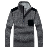 Mu Yuan Yang Sweaters 2017 Autumn And Winter Casual Knitwear Male Pullovers Half Turtleneck Men's Sweaters Wool Blending Sweater