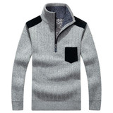 Mu Yuan Yang Sweaters 2017 Autumn And Winter Casual Knitwear Male Pullovers Half Turtleneck Men's Sweaters Wool Blending Sweater