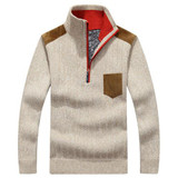 Mu Yuan Yang Sweaters 2017 Autumn And Winter Casual Knitwear Male Pullovers Half Turtleneck Men's Sweaters Wool Blending Sweater