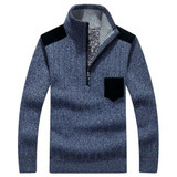 Mu Yuan Yang Sweaters 2017 Autumn And Winter Casual Knitwear Male Pullovers Half Turtleneck Men's Sweaters Wool Blending Sweater