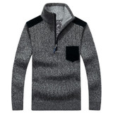 Mu Yuan Yang Sweaters 2017 Autumn And Winter Casual Knitwear Male Pullovers Half Turtleneck Men's Sweaters Wool Blending Sweater