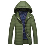 Mu Yuan Yang Hooded White Duck Down Jackets New Arrivals 50% off Mens Down Jackets Plus Size 2XL 3XL Zipper Coat Warm Clothing
