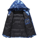 Mu Yuan Yang Hooded White Duck Down Jackets Flowers Pattern 50% Off Men' s Down Jackets 2017 Warm Clothing Hooded Coat Overcoat