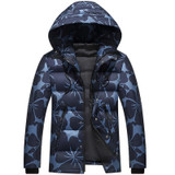 Mu Yuan Yang Hooded White Duck Down Jackets Flowers Pattern 50% Off Men' s Down Jackets 2017 Warm Clothing Hooded Coat Overcoat