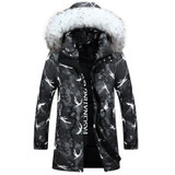 Mu Yuan Yang Fashion Mens Fatigues Duck Down Large Size Men's Long Down Jacket Winter Warm Snow Coats Overcoat XXL XXXL