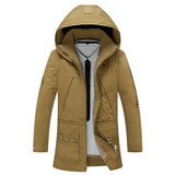 Mu Yuan Yang Casual Men's Winter Down Coats Plus Size Warm Thicken Duck Down Jackets Hooded Big Size XXL XXXL