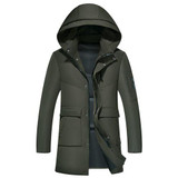 Mu Yuan Yang 2017 Men's Casual White Duck Down Winter Long Duck Down Jacket For Male Thicken Warm Coats OverCoat Brand Clothing