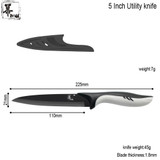 MU Brand 5 Piece Set Kitchen Knife Excellent Quality Stainless Steel Knife Sharp Blade Non Slip Handle Cooking Tools Hot Sale