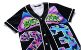 MTS130 Mens Buttons Homme 3D Shirt  Streetwear Tees Shirts Hip Hop Bel Air 23 - Fresh Prince Custom Made Baseball Jersey