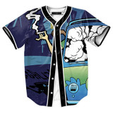 MTS130 Mens Buttons Homme 3D Shirt Streetwear Tees Shirts Hip Hop Bel Air 23 - Fresh Prince Custom Made Baseball Jersey