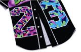 MTS130 Mens Buttons Homme 3D Shirt Streetwear Tees Shirts Hip Hop Bel Air 23 - Fresh Prince Custom Made Baseball Jersey